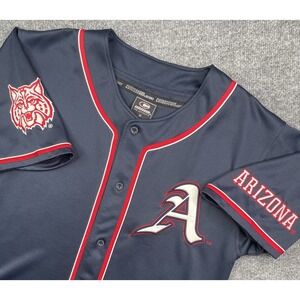 Vintage Arizona Wildcats Baseball Jersey Colosseum Athletics Medium Navy